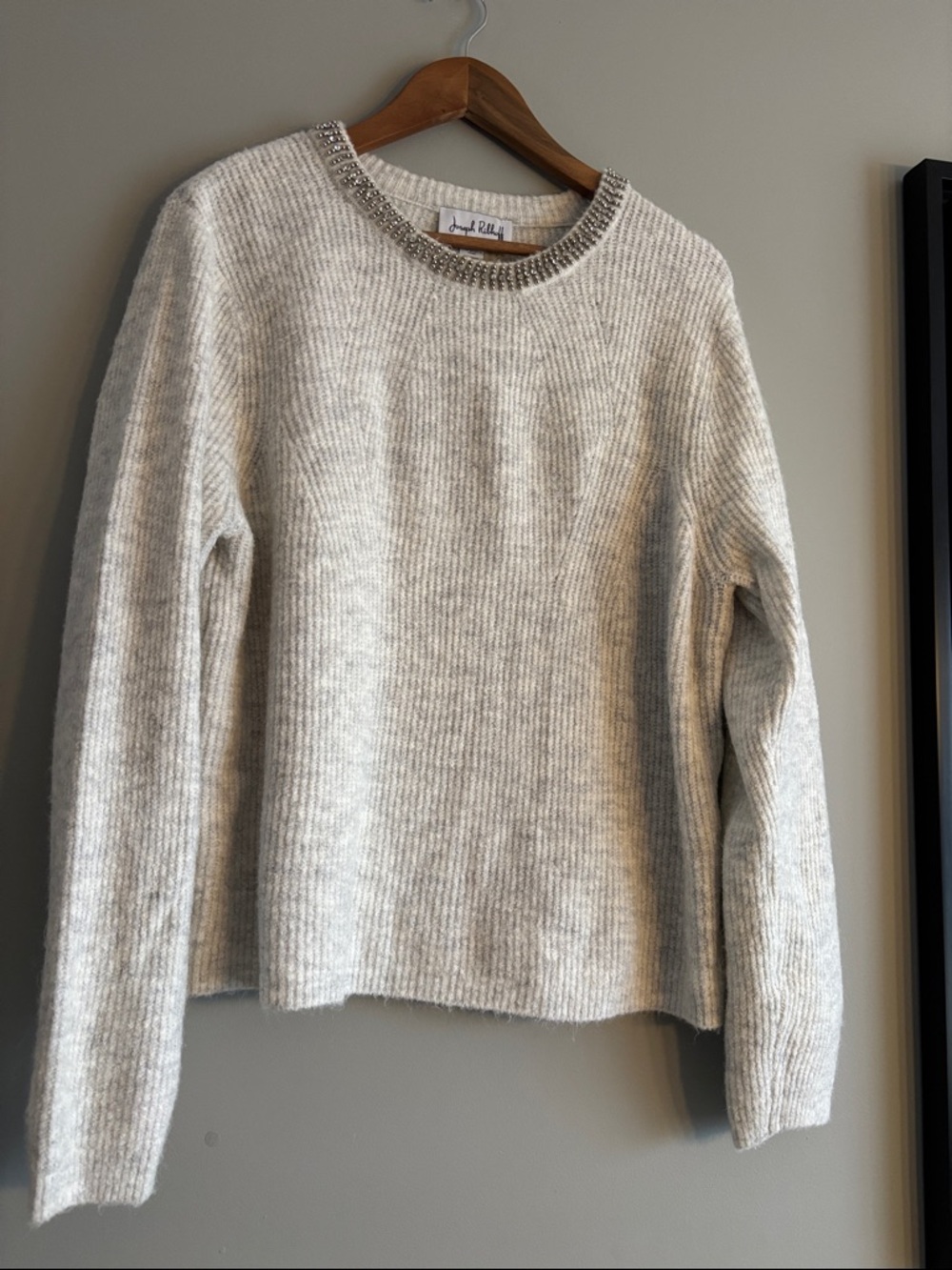 Sweater with Metallic Beaded Trim - Picture 2 of 4